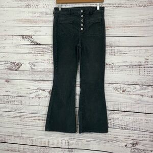 American Eagle Green Super High Rise Flare Corduroy Pants